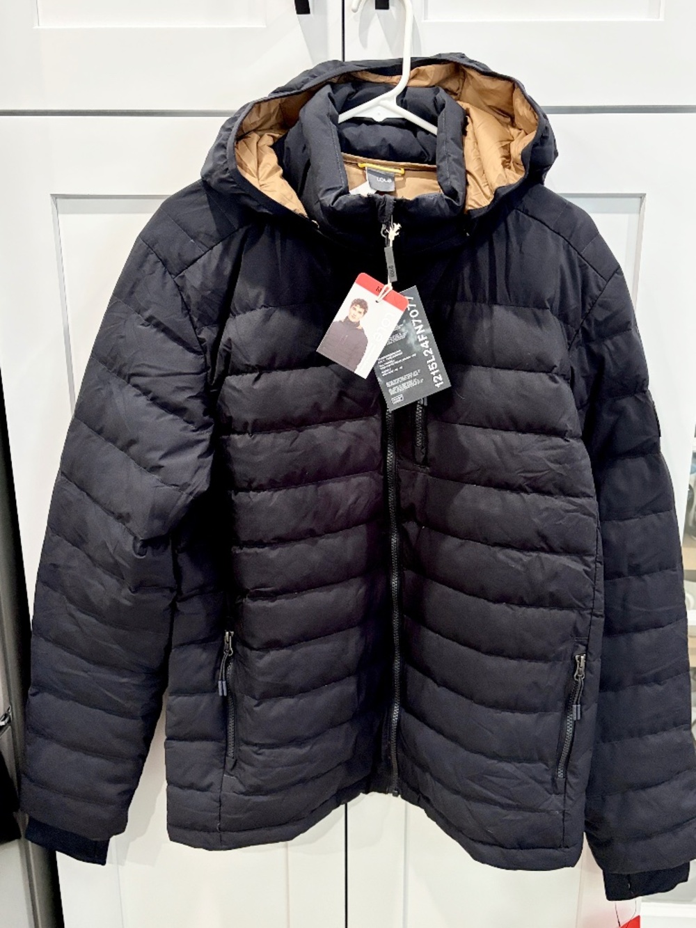 Lole, Down Filled, Lightweight, Packable, Puffer Jacket, Black, Mens Size M, NEW